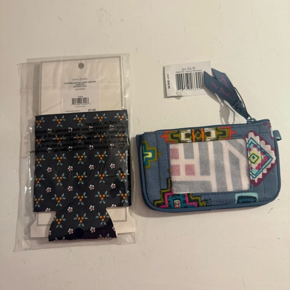 Vera Bradley Drink Hugger and Pouch combo